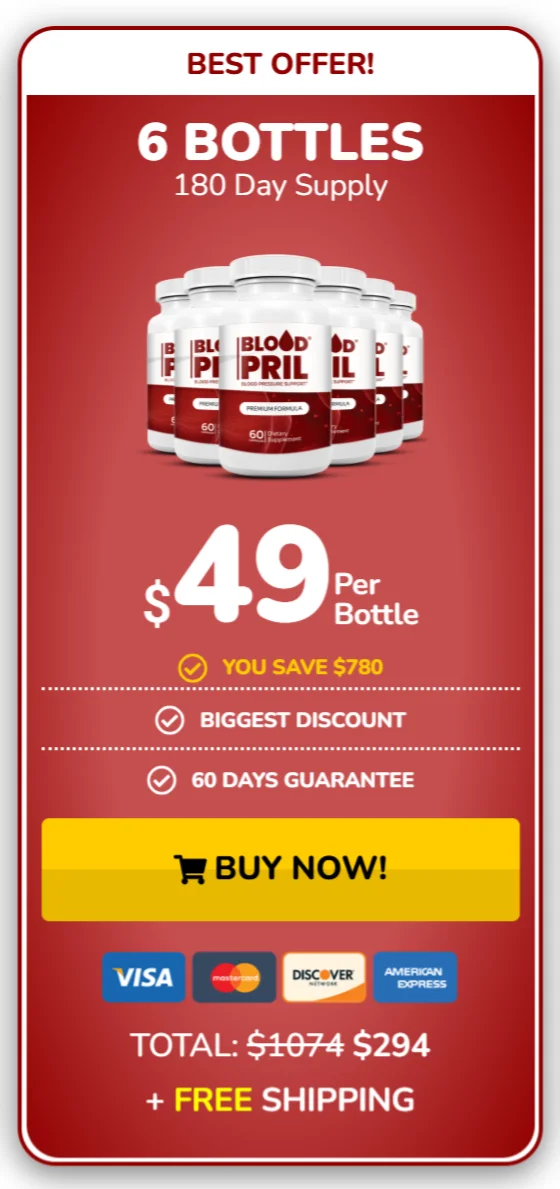Blood Pril™ 6 bottles pricing
